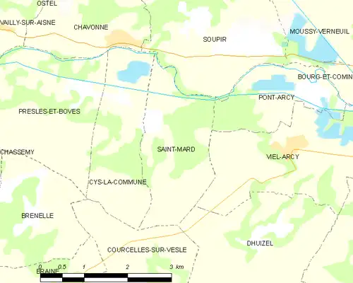 Detailkaart van de gemeente