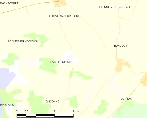 Detailkaart van de gemeente