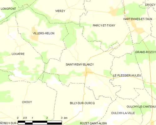 Detailkaart van de gemeente