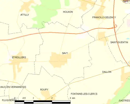 Detailkaart van de gemeente