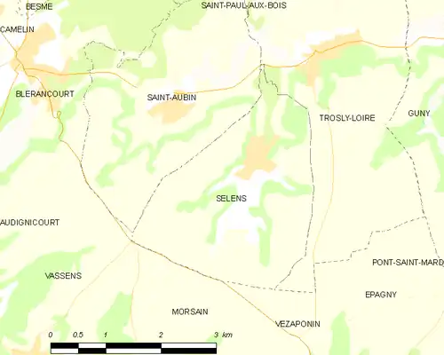 Detailkaart van de gemeente