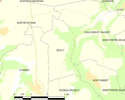 Detailkaart van de gemeente