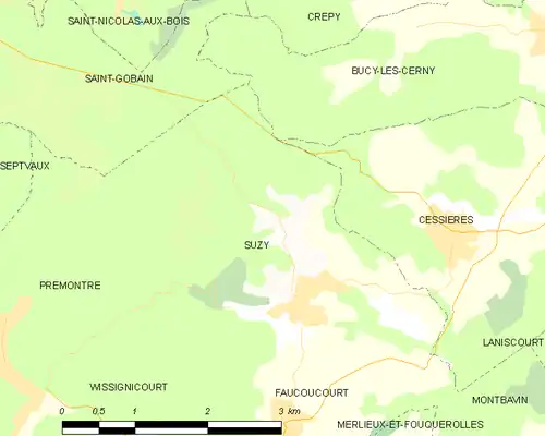 Detailkaart van de gemeente