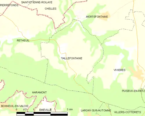 Detailkaart van de gemeente