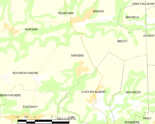 Detailkaart van de gemeente