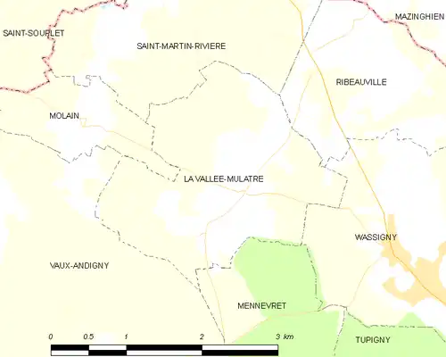 Detailkaart van de gemeente