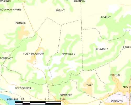 Detailkaart van de gemeente