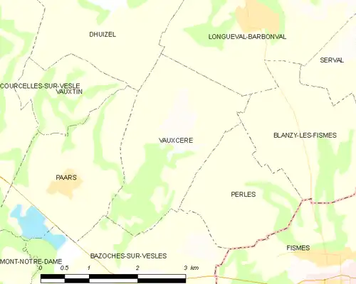 Detailkaart van de gemeente