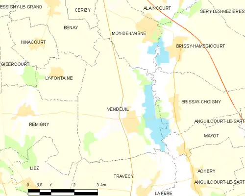 Detailkaart van de gemeente