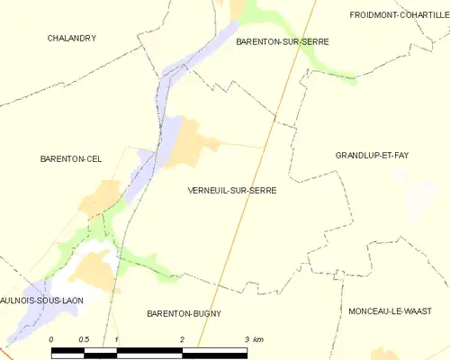 Detailkaart van de gemeente