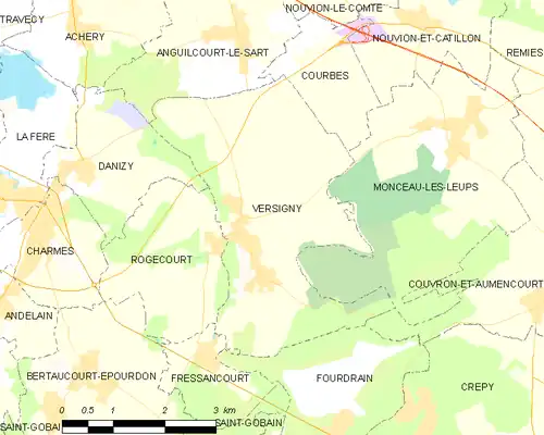 Detailkaart van de gemeente