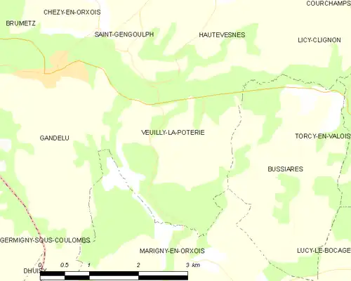 Detailkaart van de gemeente