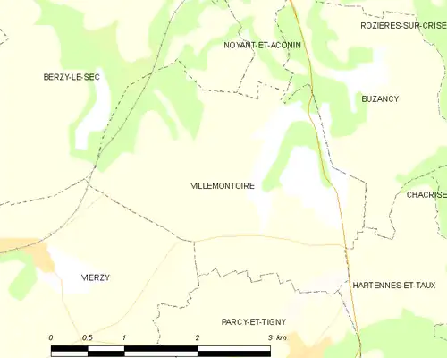 Detailkaart van de gemeente