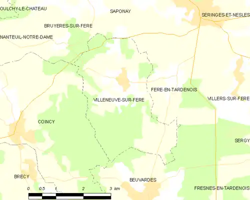 Detailkaart van de gemeente