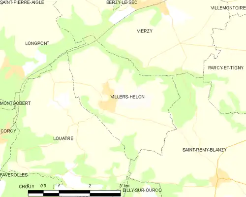 Detailkaart van de gemeente