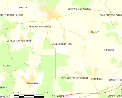 Detailkaart van de gemeente