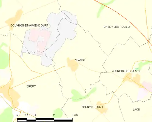 Detailkaart van de gemeente