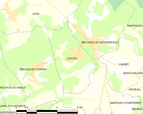 Detailkaart van de gemeente