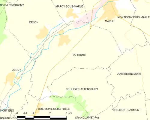 Detailkaart van de gemeente