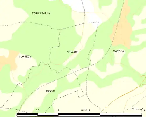 Detailkaart van de gemeente