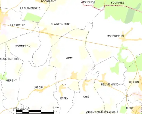 Detailkaart van de gemeente