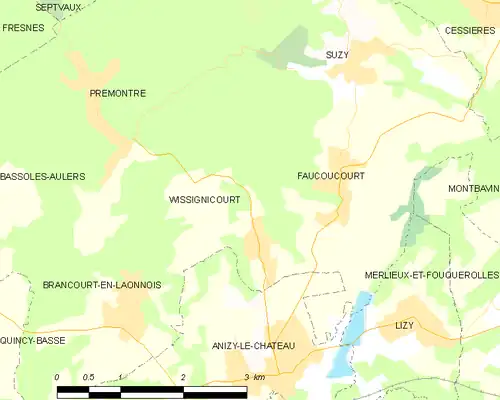 Detailkaart van de gemeente