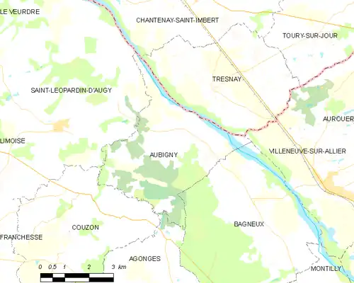 Detailkaart van de gemeente