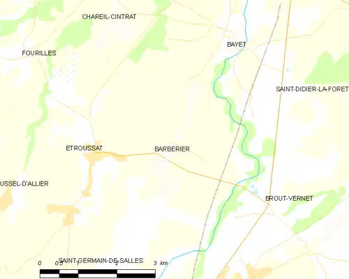 Detailkaart van de gemeente