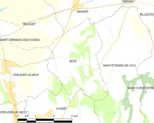 Detailkaart van de gemeente