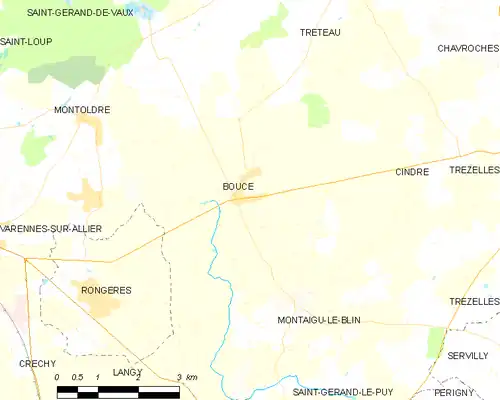 Detailkaart van de gemeente