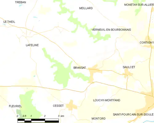 Detailkaart van de gemeente