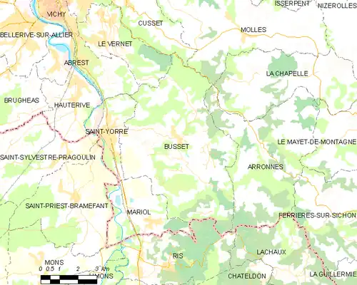 Detailkaart van de gemeente