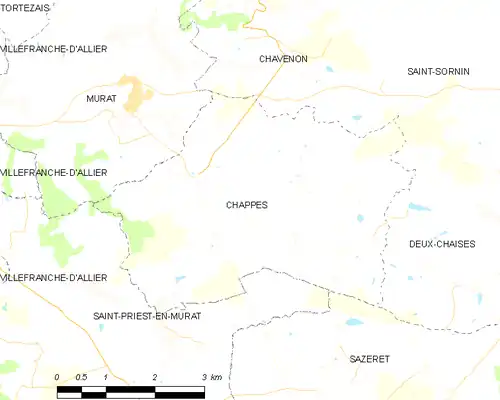 Detailkaart van de gemeente