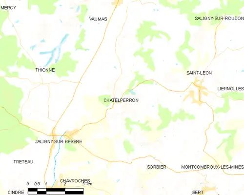 Detailkaart van de gemeente