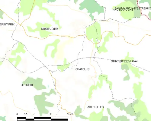 Detailkaart van de gemeente