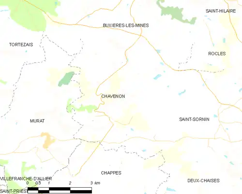 Detailkaart van de gemeente