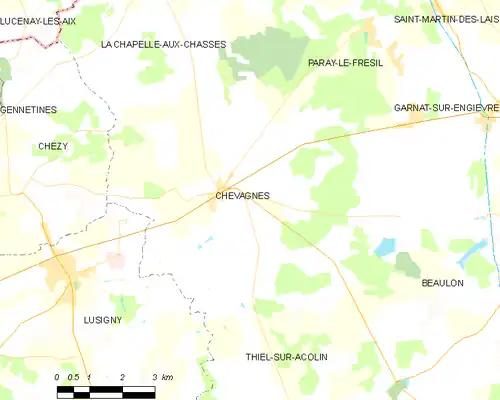 Detailkaart van de gemeente