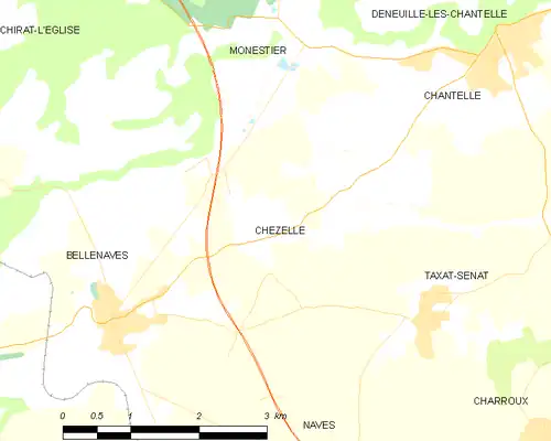 Detailkaart van de gemeente