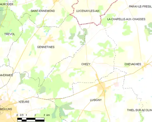 Detailkaart van de gemeente