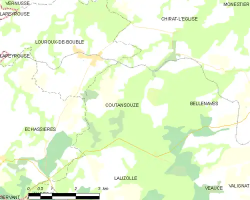 Detailkaart van de gemeente