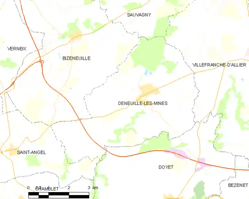 Detailkaart van de gemeente