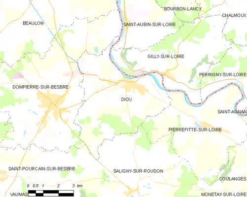 Detailkaart van de gemeente