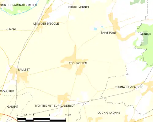 Detailkaart van de gemeente