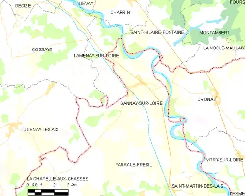 Detailkaart van de gemeente