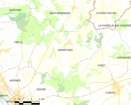 Detailkaart van de gemeente