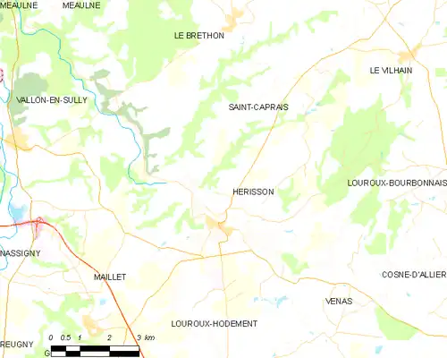 Detailkaart van de gemeente