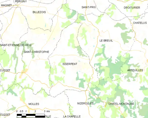 Detailkaart van de gemeente