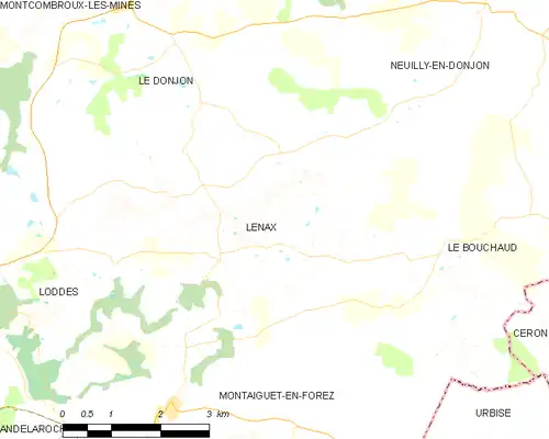 Detailkaart van de gemeente