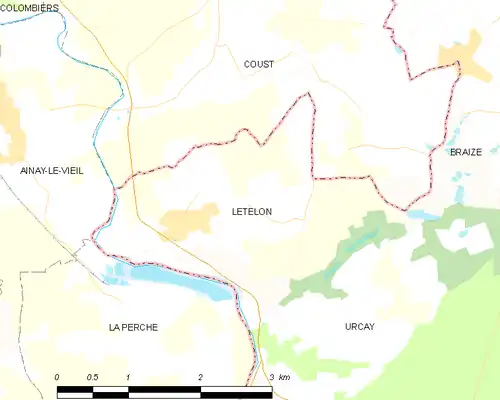 Detailkaart van de gemeente