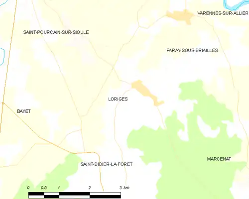 Detailkaart van de gemeente